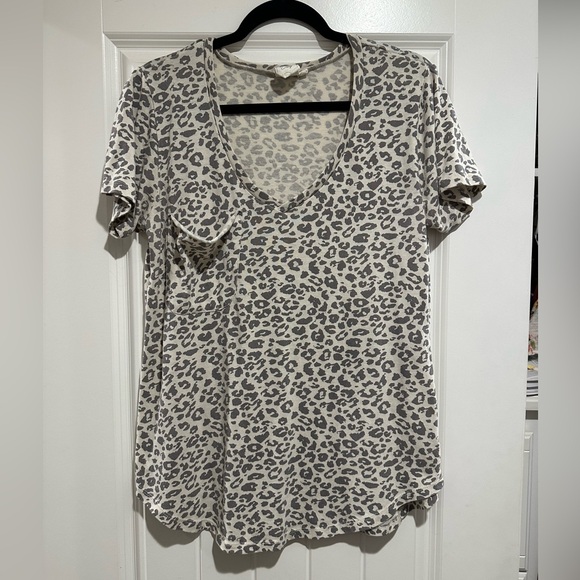 White Crow Tops - White Crow Leopard Print V-Neck Women's Top
